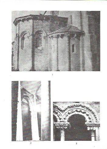 LAMINA V02331: Abside, columnas y claustro Colegiata de Sar, Santiago de Compostela