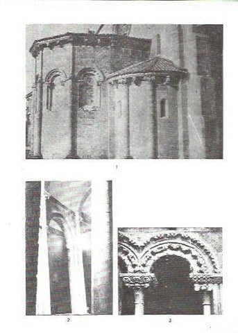 LAMINA V02331: Abside, columnas y claustro Colegiata de Sar, Santiago de Compostela