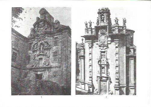LAMINA V02335: Fachada de Santa Clara y Parroquia de San Fructuoso en Santiago de Compostela