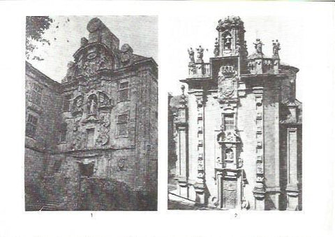 LAMINA V02335: Fachada de Santa Clara y Parroquia de San Fructuoso en Santiago de Compostela