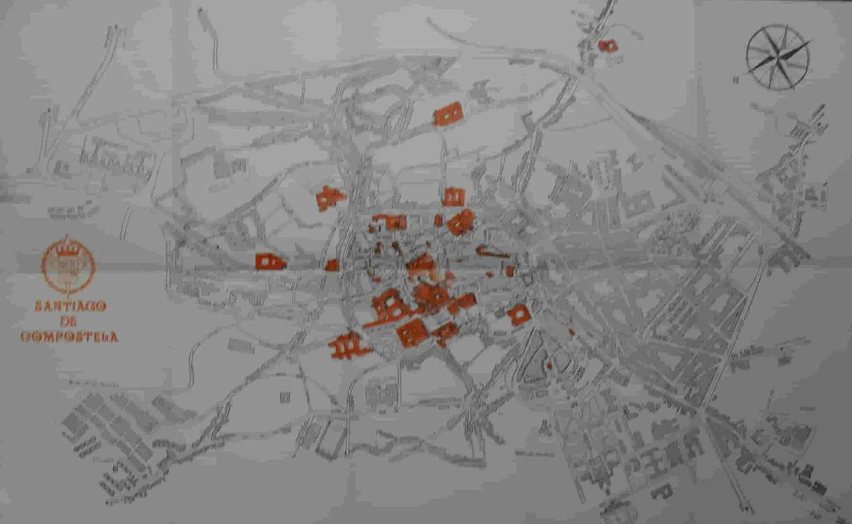 LAMINA V02340: Mapa de Santiago de Compostela
