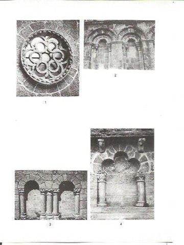 LAMINA V02320: Catedral de Santiago. Detalles ventanas ciegas y roseton Portico de la Gloria