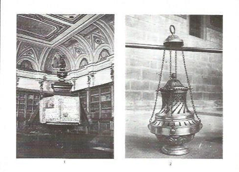 LAMINA V02317: Catedral de Santiago. Atril barroco y El Botafumeiro