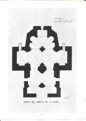 LAMINA V02292: Catedral de Santiago. Plano de la cripta del Portico de la Gloria
