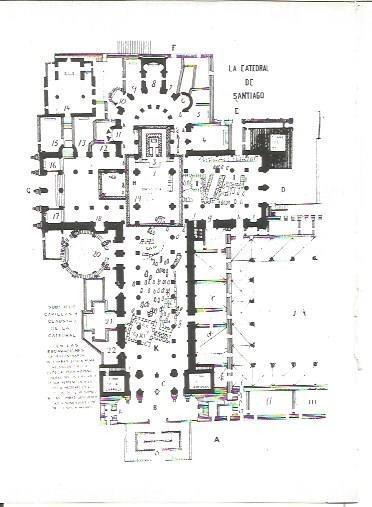 LAMINA V02297: Indicaciones del plano de la Catedral de Santiago