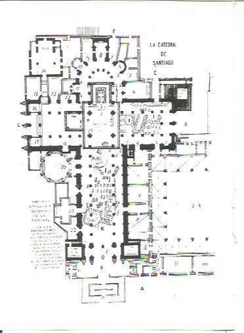 LAMINA V02297: Indicaciones del plano de la Catedral de Santiago