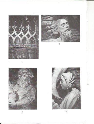 LAMINA V02305: Catedral de Santiago. Reja de la Capilla de Mondragon, detalles de Cristo del relieve, Jose de Arimatea y La Magdalena