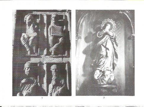 LAMINA V02307: Catedral de Santiago. Esculturas de la Puerta Santa exterior  y Inmaculada