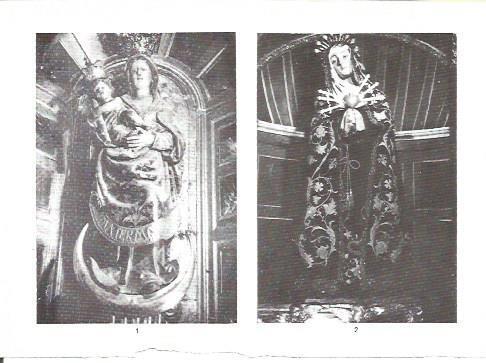 LAMINA V02309: Catedral de Santiago. Escultura de la Concepcion por Cornelis de Holanda y La Soledad