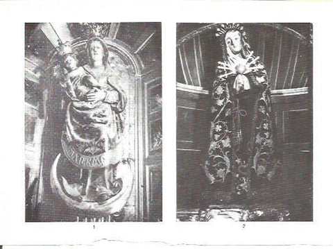 LAMINA V02309: Catedral de Santiago. Escultura de la Concepcion por Cornelis de Holanda y La Soledad