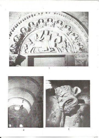 LAMINA V02312: Catedral de Santiago. La Batalla de Clavijo y detalle del Infierno en Portico Gloria