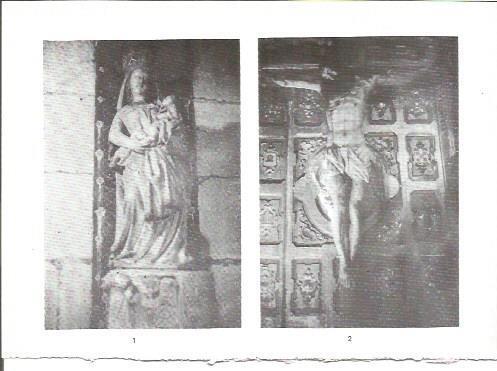 LAMINA V02313: Catedral de Santiago. Escultura Cristo de Burgos y alabastro de la Virgen del Perdon