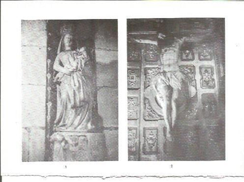 LAMINA V02313: Catedral de Santiago. Escultura Cristo de Burgos y alabastro de la Virgen del Perdon