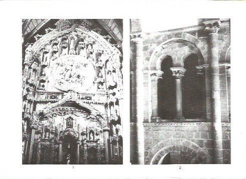 LAMINA V02314: Catedral de Santiago. Retablo de la Capilla de las Reliquias y detalle de la tribuna