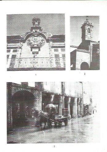 LAMINA V02286: Detalle Palacio de los Bendañas, Rua del Villar e Iglesia de Santa Maria Salome en Santiago de Compostela