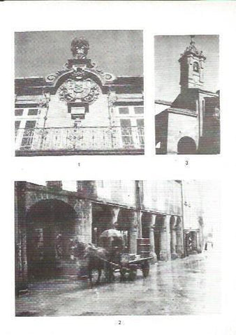 LAMINA V02286: Detalle Palacio de los Bendañas, Rua del Villar e Iglesia de Santa Maria Salome en Santiago de Compostela