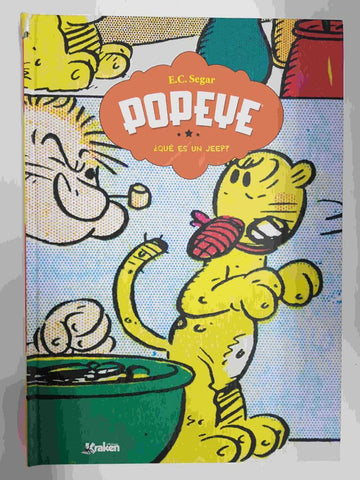 Ed. Kraken: Popeye, ¿que es un jeep? - E.C. Segar. Tiras diarias desde Julio 1935 a agosto 1936 (TIENE UNA ESQUINA GOLPEADA, EN MAL ESTADO (ver imagen)