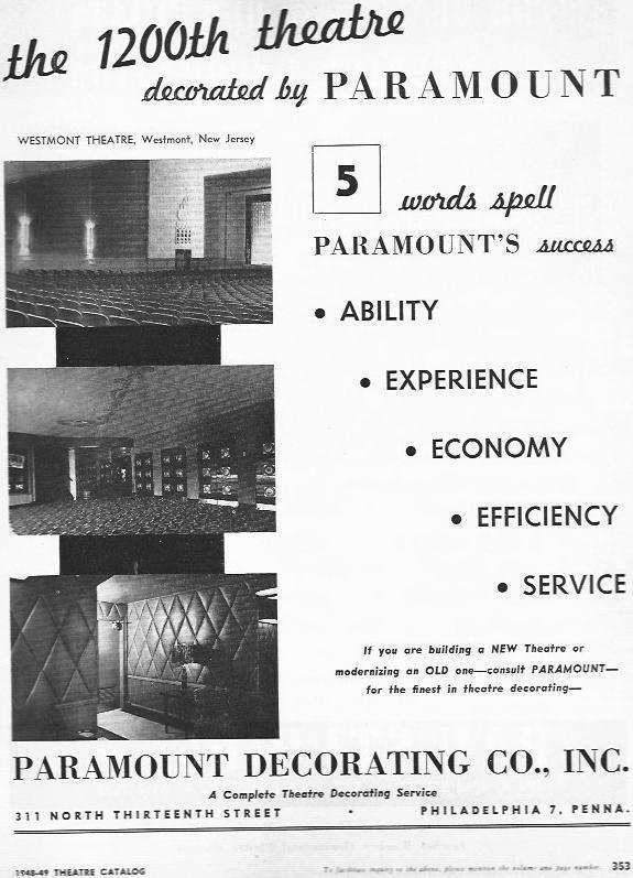 LAMINA 29402: Publicidad de Paramount Decorating Co. Inc.
