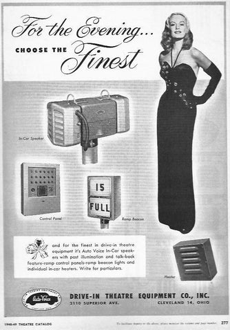 LAMINA 29366: Publicidad de Drive-in Theatre Equipment Co