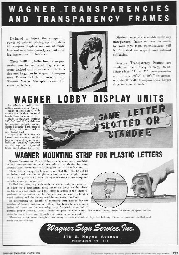 LAMINA 29375: Publicidad de productos de Wagner Sign Service Inc.