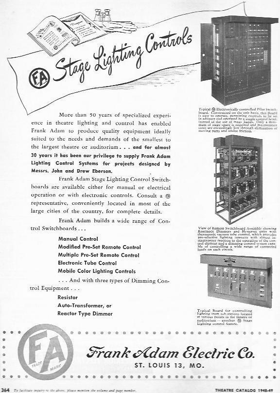 LAMINA 29407: Publicidad de Frank Adam Electric Co.
