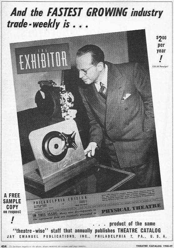 LAMINA 29440: Publicidad de The Exhibitor