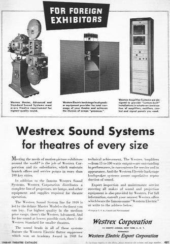 LAMINA 29443: Publicidad de Westrex Corportation