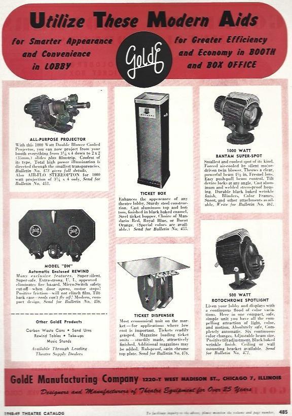 LAMINA 29445: Publicidad de GoldE Manufacturing Company