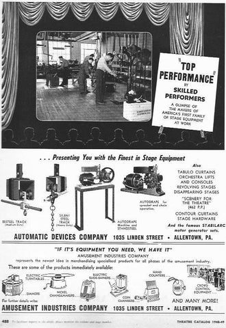 LAMINA 29446: Publicidad de Amusement Industries Company
