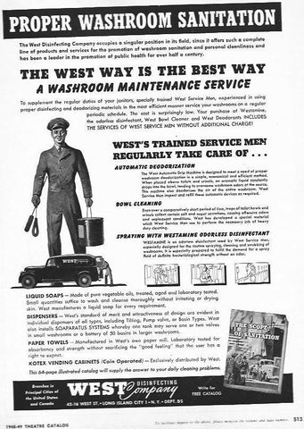LAMINA 29454: Publicidad de West Desinfecting Company