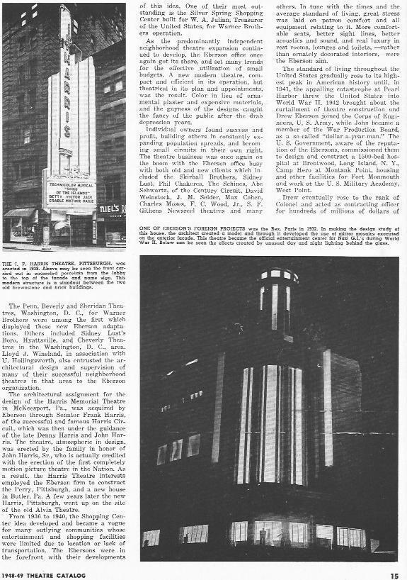 LAMINA 29242: Harris Theatre, Pittsburgh y el Rex de Paris