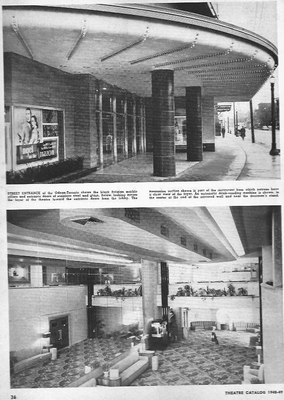 LAMINA 29252: Entrada e interior del Odeon de Toronto, Canada
