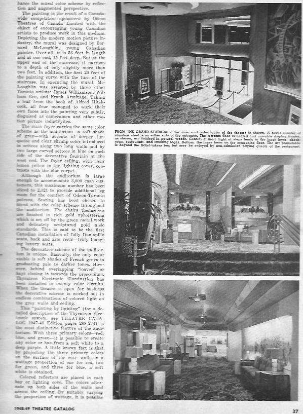 LAMINA 29254: Interior del Odeon de Toronto, Canada