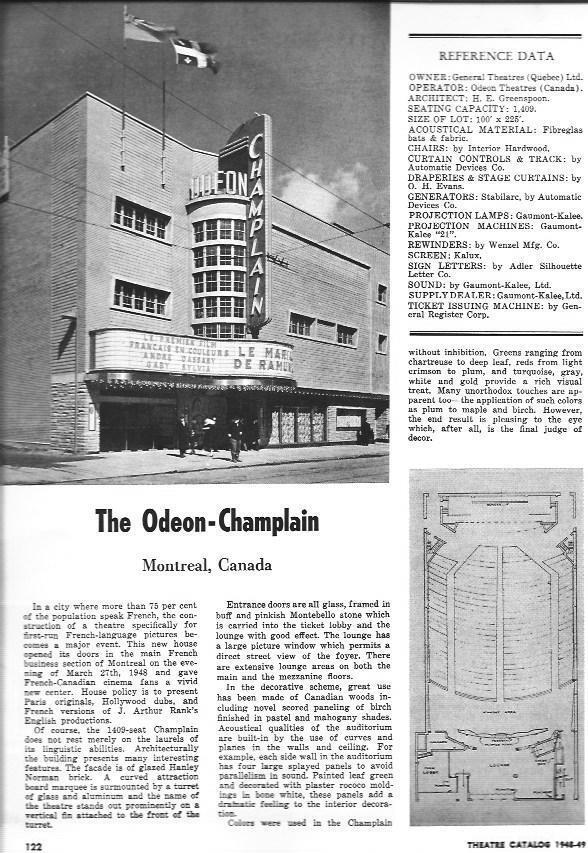 LAMINA 29295: The Odeon Champlain en Montreal, Canada