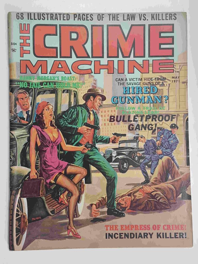 The Crime Machine vol. 1, num 2 (may 1971) (raja en cubierta protegida con cello)