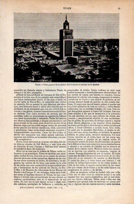 LAMINA V07553: Vista de la ciudad de Tunez