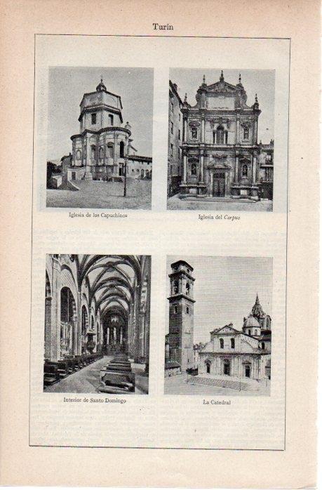 LAMINA V07594: Iglesias y catedral de Turin