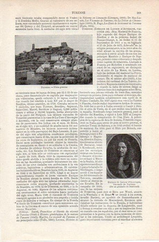 LAMINA V07589: Vista de Turenne, Francia