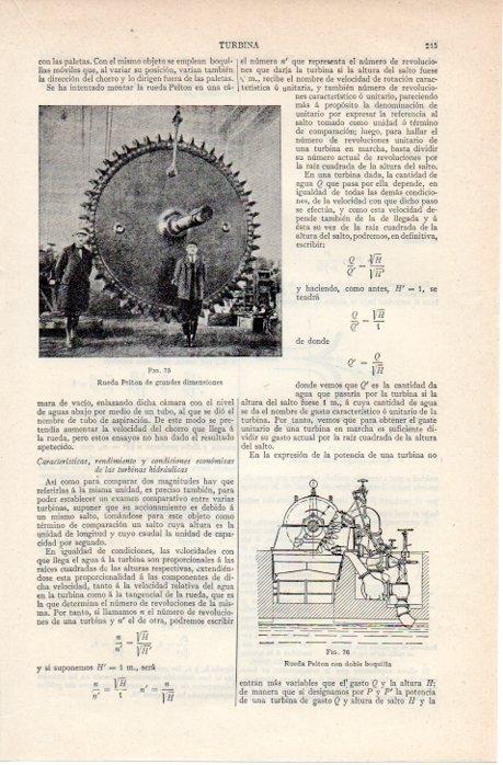 LAMINA V07586: Rueda Pelton