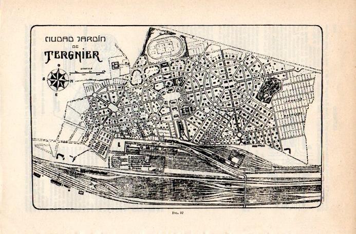 LAMINA V07544: Plano ciudad jardin de Tergnier, Francia