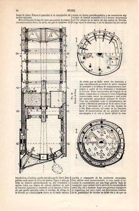 LAMINA V07543: Escudo de Heag en la contruccion de un tunel