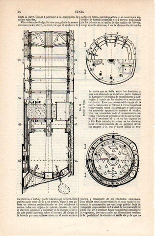 LAMINA V07543: Escudo de Heag en la contruccion de un tunel