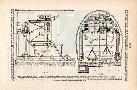 LAMINA V07542: Alzado y planta del tunel del Simplon