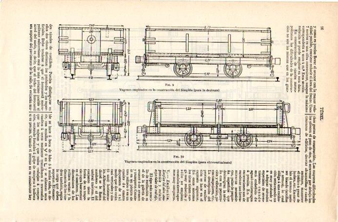 LAMINA V07541: Vagones utilizados en el tunel del Simplon