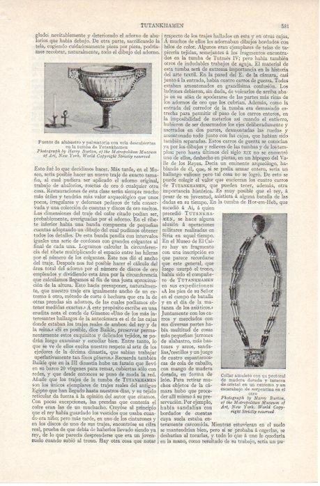 LAMINA V07662: Joyas de la tumba de Tutankhamon