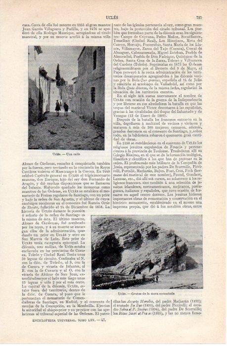 LAMINA V07678: Calle y grutas de Ucles, Cuenca