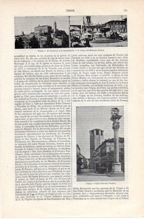 LAMINA V07681: Vistas de Udine, Italia