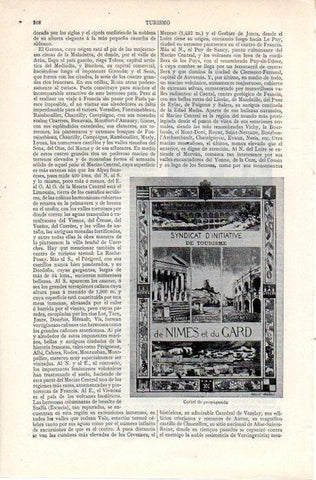 LAMINA V07624: Cartel de publicidad de Nimes