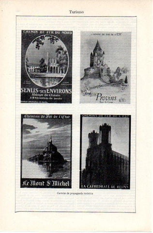 LAMINA V07623: Carteles de turismo frances
