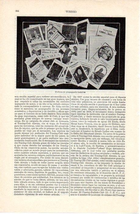 LAMINA V07616: Publicidad turistica